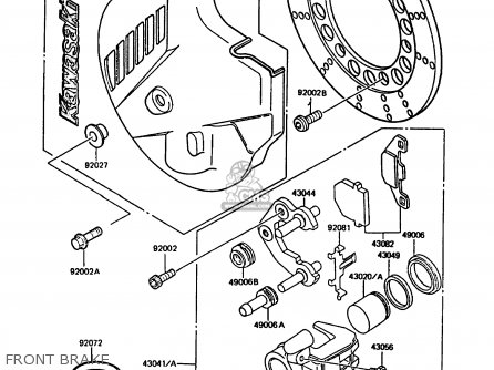 FRONT BRAKE - KMX125-A4 1989 EUROPE UK GR NR SD ST