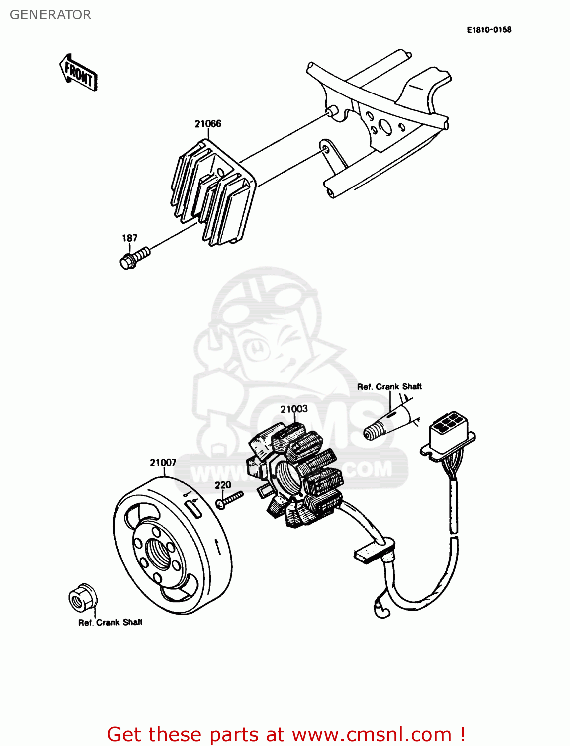 GENERATOR KMX125-A5 1990 EUROPE UK GR NR ST