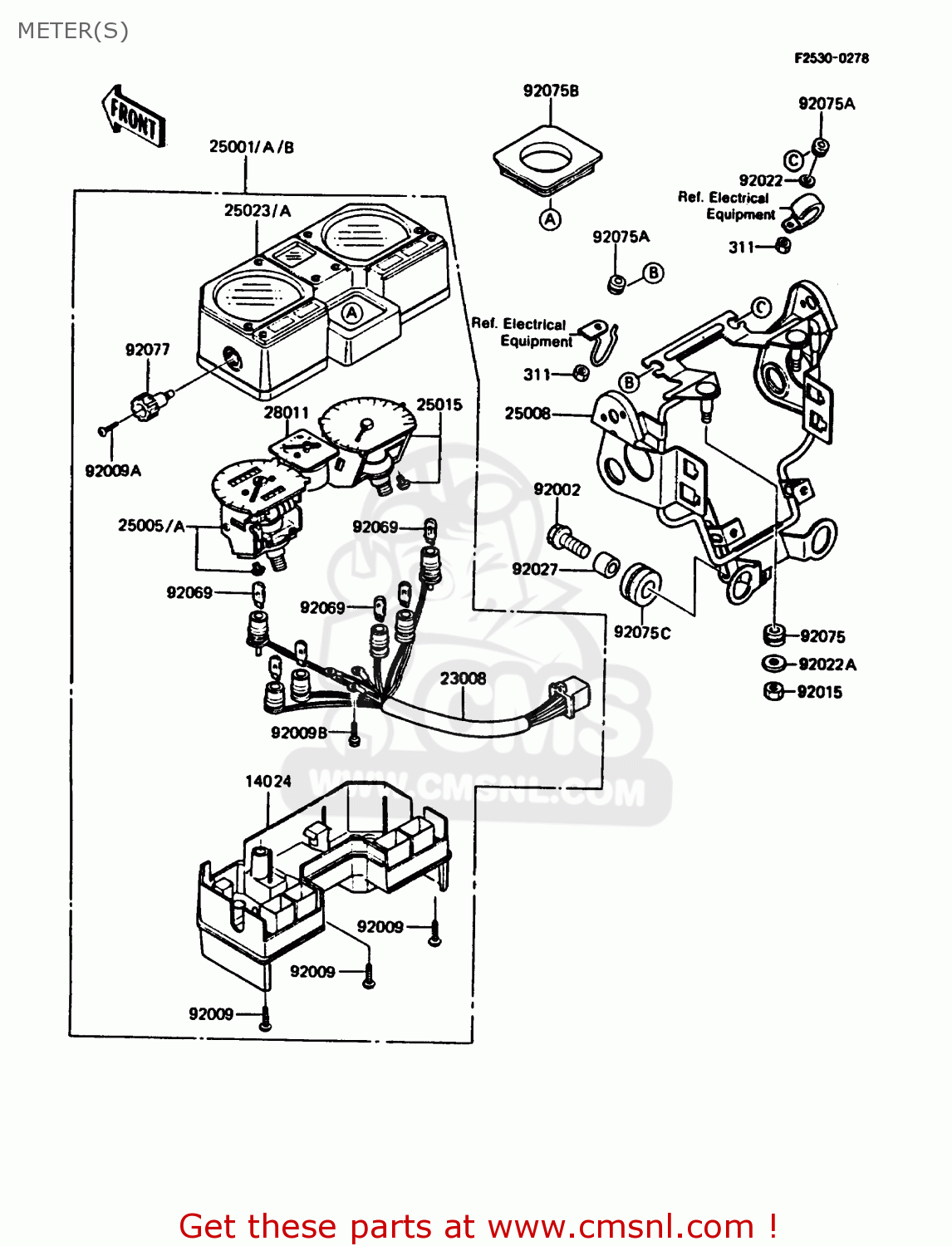 METER(S) KMX125-A5 1990 EUROPE UK GR NR ST