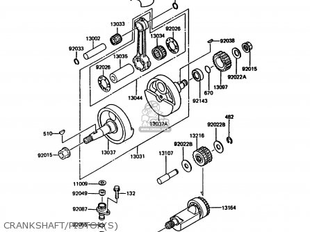 CRANKSHAFT/PISTON(S) - KMX125-A5 1990 EUROPE UK GR NR ST