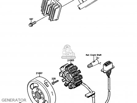 GENERATOR - KMX125-A5 1990 EUROPE UK GR NR ST