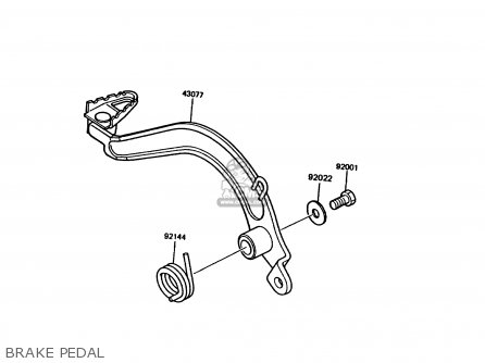 BRAKE PEDAL - KMX125-A5 1990 EUROPE UK GR NR ST