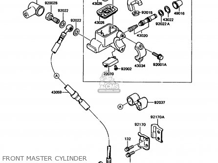 FRONT MASTER CYLINDER - KMX125-A5 1990 EUROPE UK GR NR ST