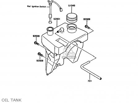 OIL TANK - KMX125-A5 1990 EUROPE UK GR NR ST