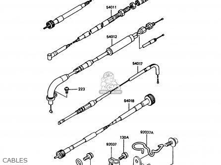 CABLES - KMX125-A5 1990 EUROPE UK GR NR ST