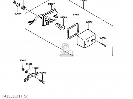 TAILLIGHT(S) - KMX125-A5 1990 EUROPE UK GR NR ST
