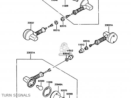 TURN SIGNALS - KMX125-A5 1990 EUROPE UK GR NR ST