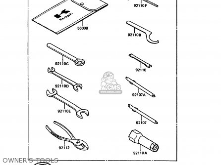 OWNER'S TOOLS - KMX125-A5 1990 EUROPE UK GR NR ST