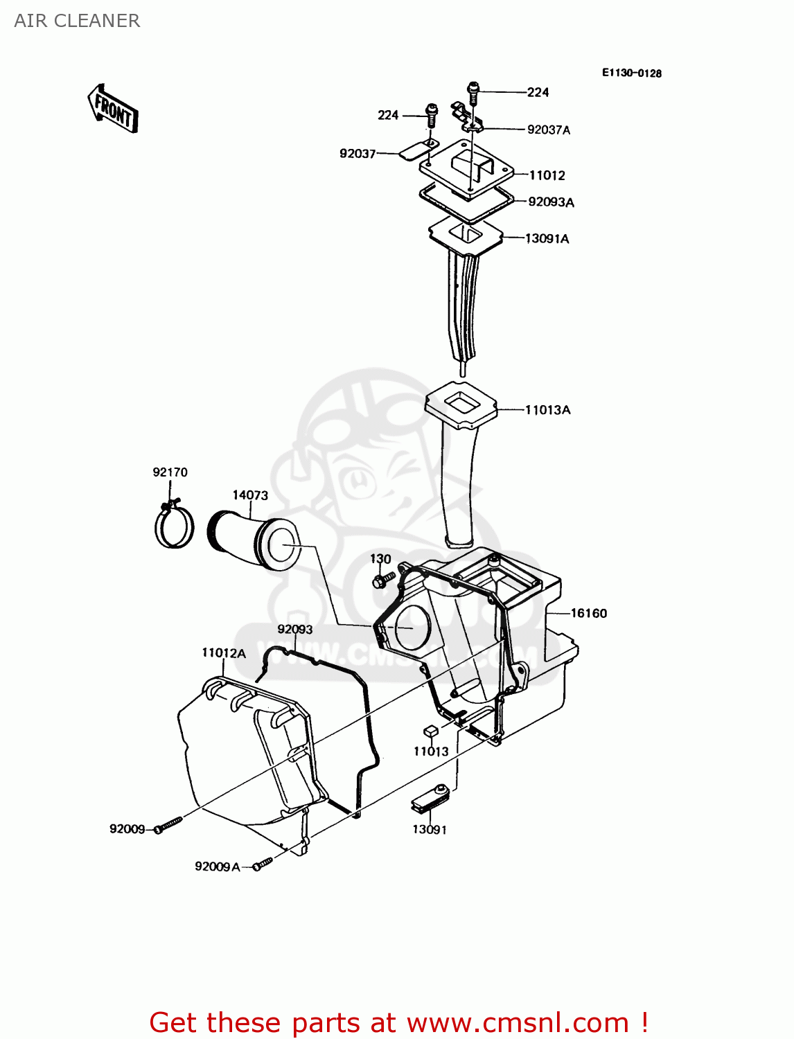 AIR CLEANER KMX125-A6 1992 EUROPE