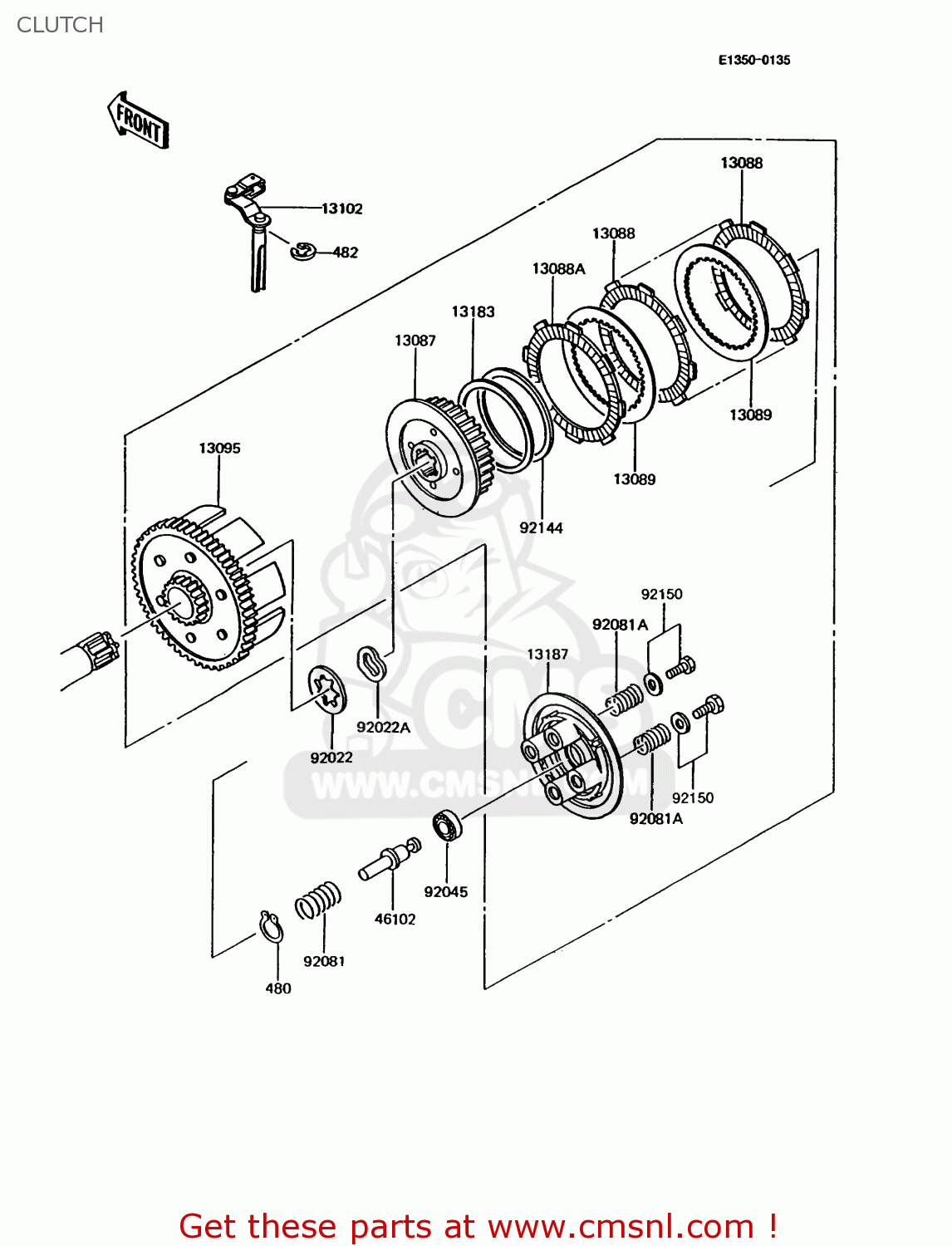 CLUTCH KMX125-A6 1992 EUROPE