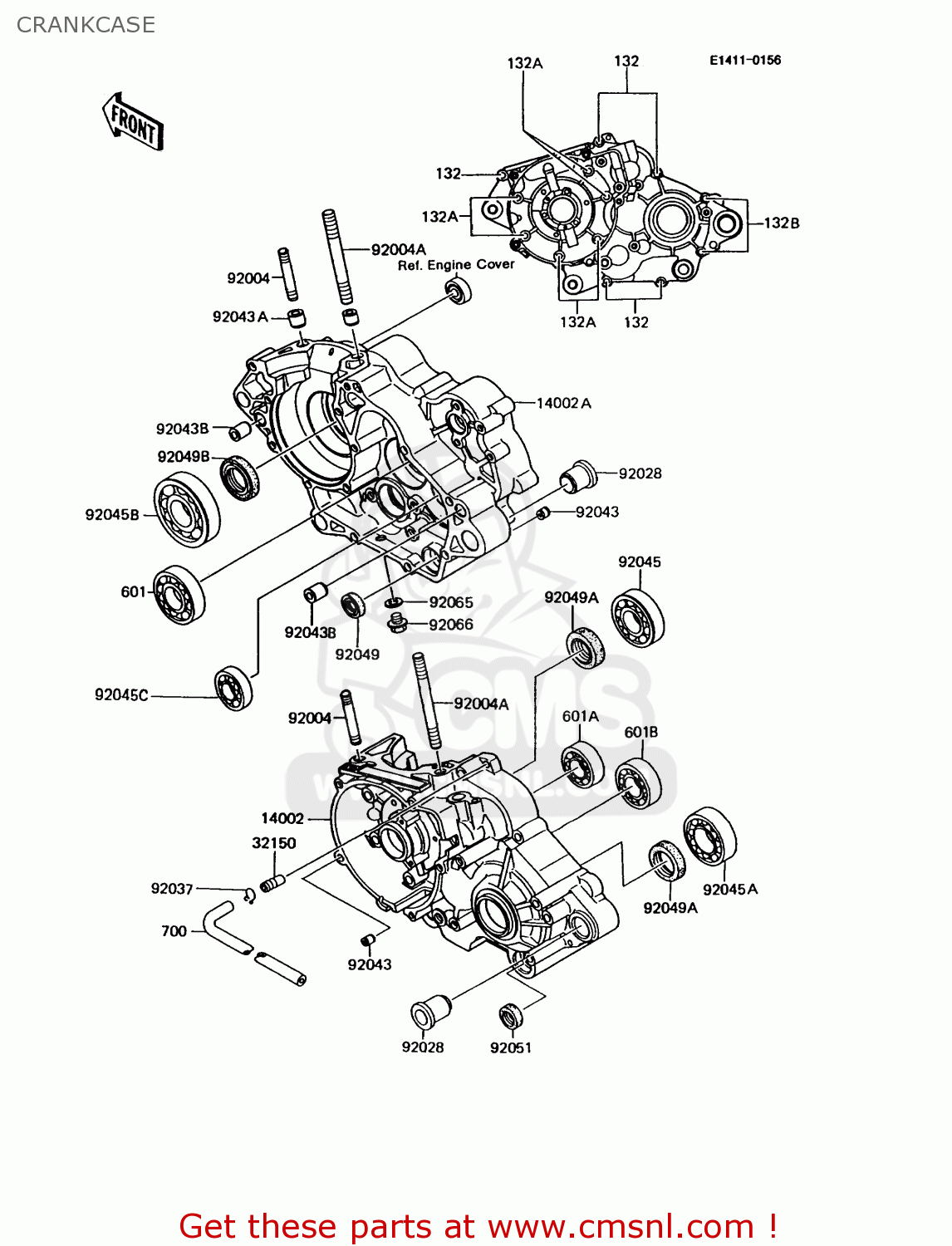 CRANKCASE KMX125-A6 1992 EUROPE