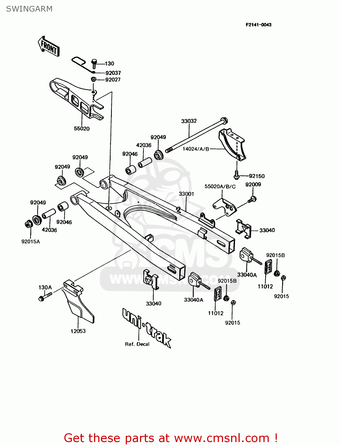 SWINGARM KMX125-A6 1992 EUROPE