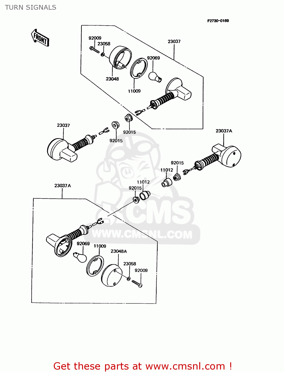 TURN SIGNALS KMX125-A6 1992 EUROPE