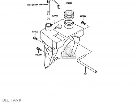 OIL TANK - KMX125-A6 1992 EUROPE