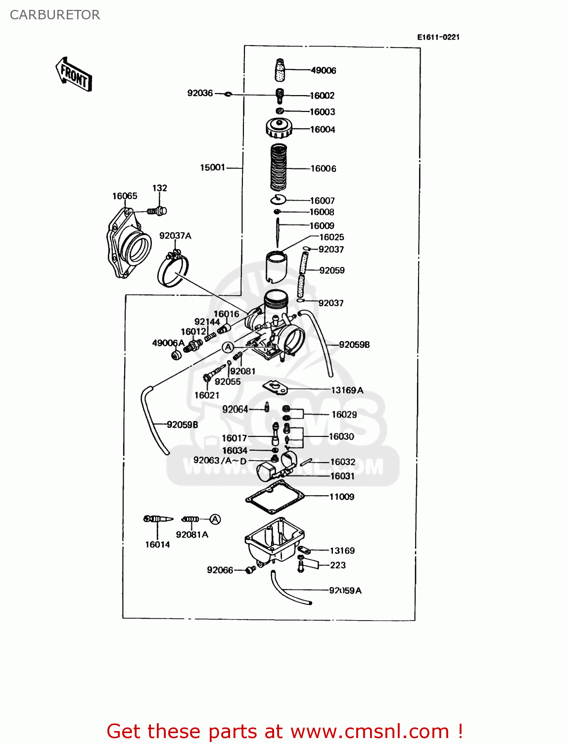 CARBURETOR KMX125-A7 1993 GREECE