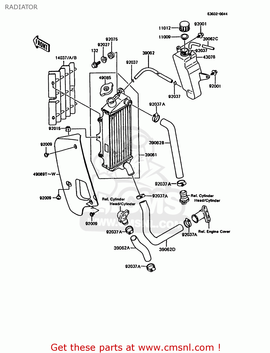 RADIATOR KMX125-A7 1993 GREECE