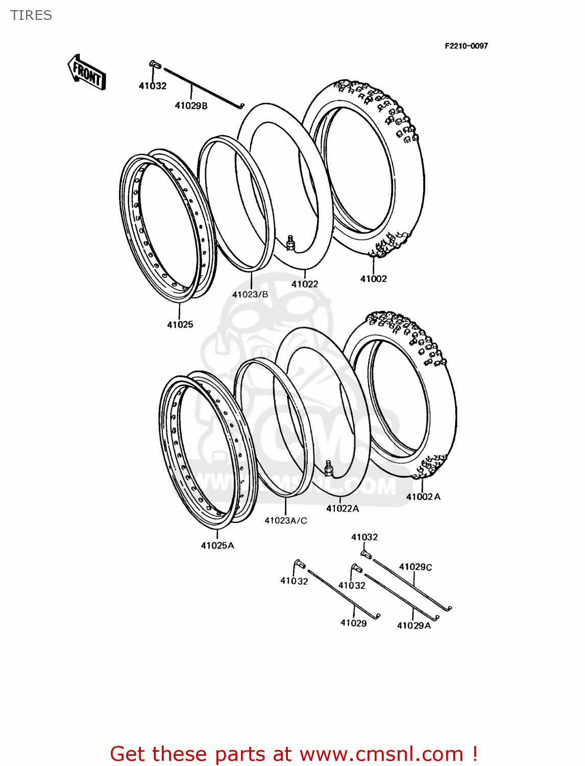 TIRES KMX125-A7 1993 GREECE