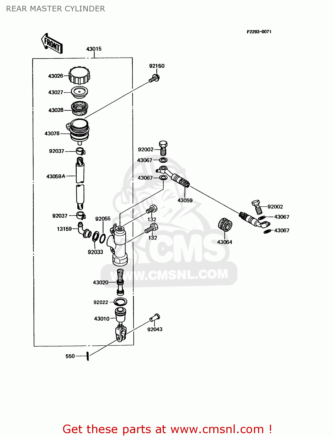REAR MASTER CYLINDER KMX125-A7 1993 GREECE
