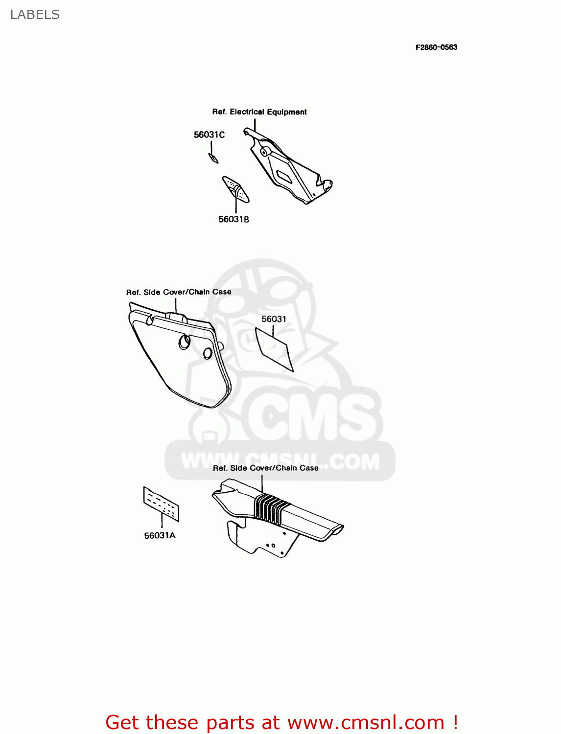 LABELS KMX125-A7 1993 GREECE