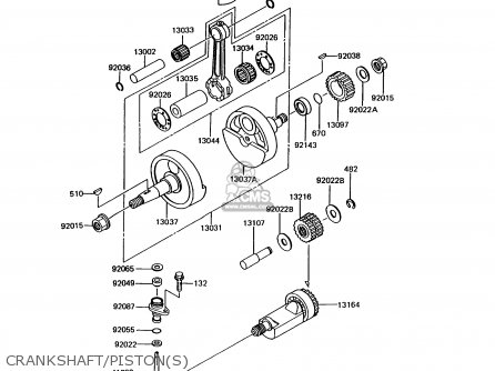 CRANKSHAFT/PISTON(S) - KMX125-A7 1993 GREECE