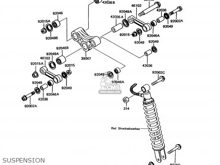 SUSPENSION - KMX125-A7 1993 GREECE