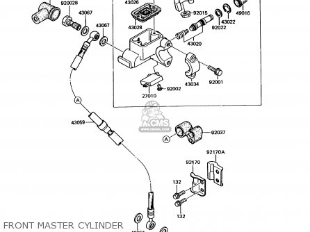 FRONT MASTER CYLINDER - KMX125-A7 1993 GREECE
