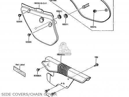 SIDE COVERS/CHAIN COVER - KMX125-A7 1993 GREECE