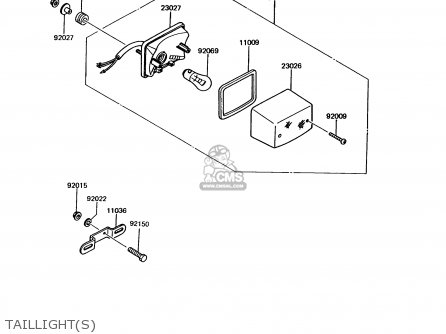 TAILLIGHT(S) - KMX125-A7 1993 GREECE