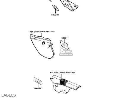LABELS - KMX125-A7 1993 GREECE