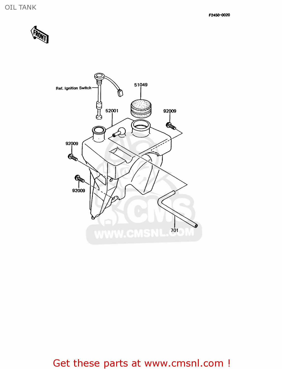 OIL TANK KMX125-A8 1995 EUROPE GR