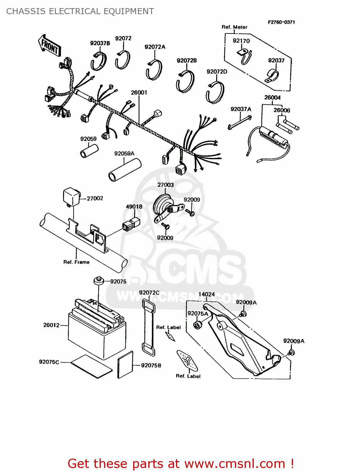 CHASSIS ELECTRICAL EQUIPMENT KMX125-A8 1995 EUROPE GR