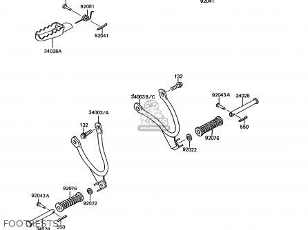 FOOTRESTS - KMX125-A8 1995 EUROPE GR