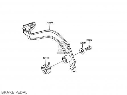 BRAKE PEDAL - KMX125-A8 1995 EUROPE GR