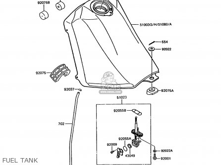 FUEL TANK - KMX125-A8 1995 EUROPE GR