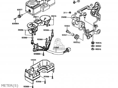 METER(S) - KMX125-A8 1995 EUROPE GR