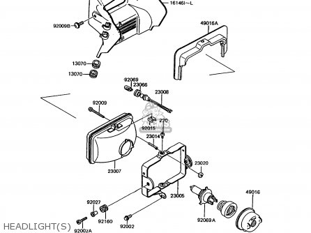 HEADLIGHT(S) - KMX125-A8 1995 EUROPE GR