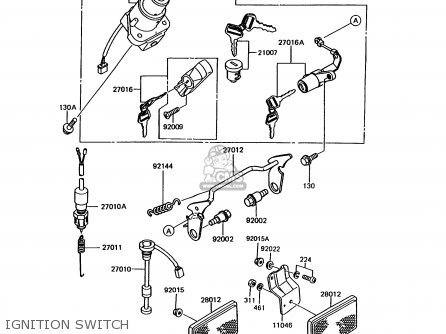 IGNITION SWITCH - KMX125-A8 1995 EUROPE GR