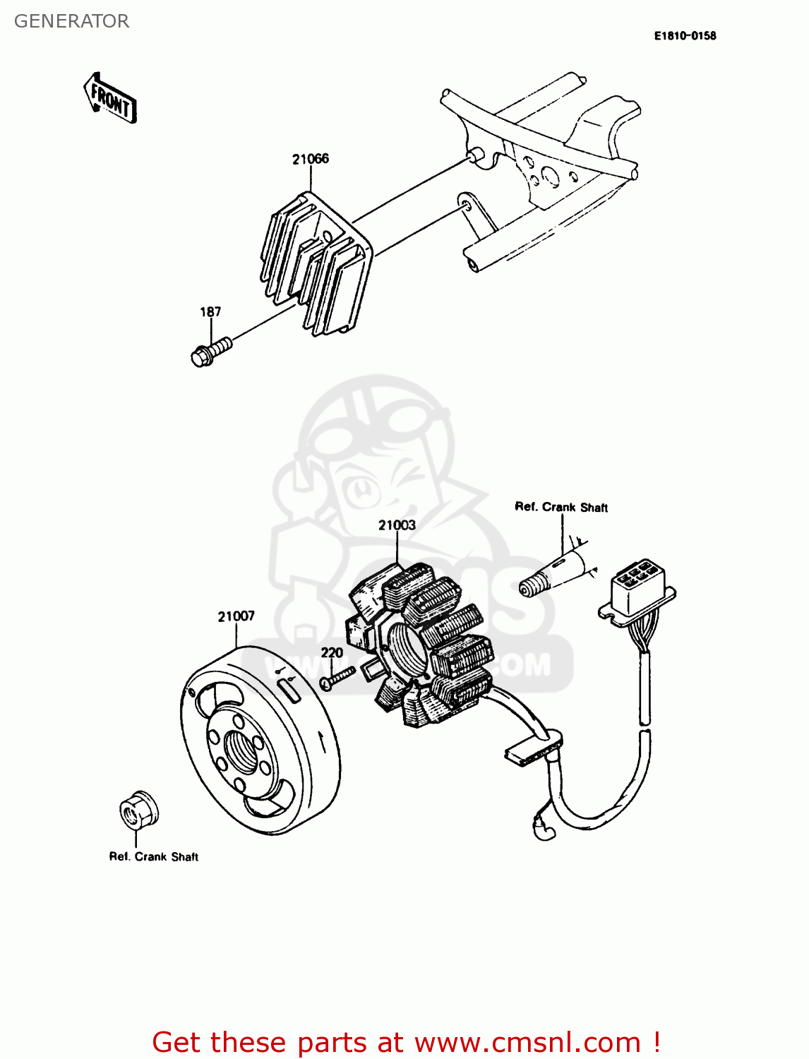 GENERATOR KMX125-B1 1986 UNITED KINGDOM FR