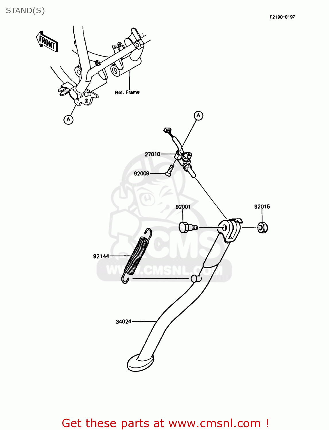 STAND(S) KMX125-B1 1986 UNITED KINGDOM FR