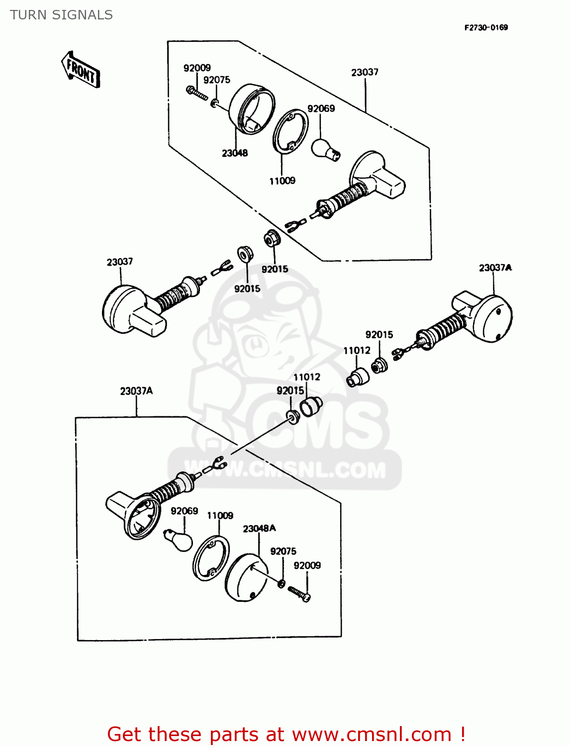 TURN SIGNALS KMX125-B1 1986 UNITED KINGDOM FR