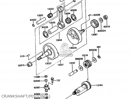 CRANKSHAFT/PISTON(S) - KMX125-B1 1986 UNITED KINGDOM FR