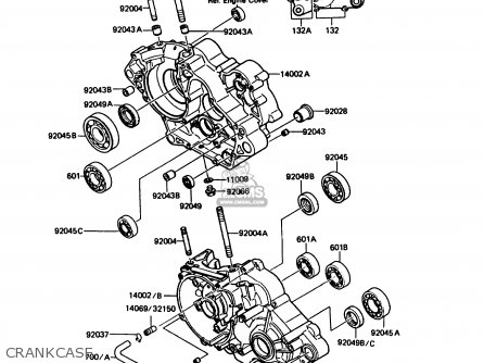 CRANKCASE - KMX125-B1 1986 UNITED KINGDOM FR