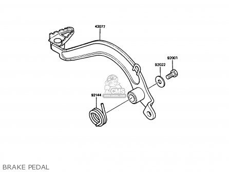 BRAKE PEDAL - KMX125-B1 1986 UNITED KINGDOM FR