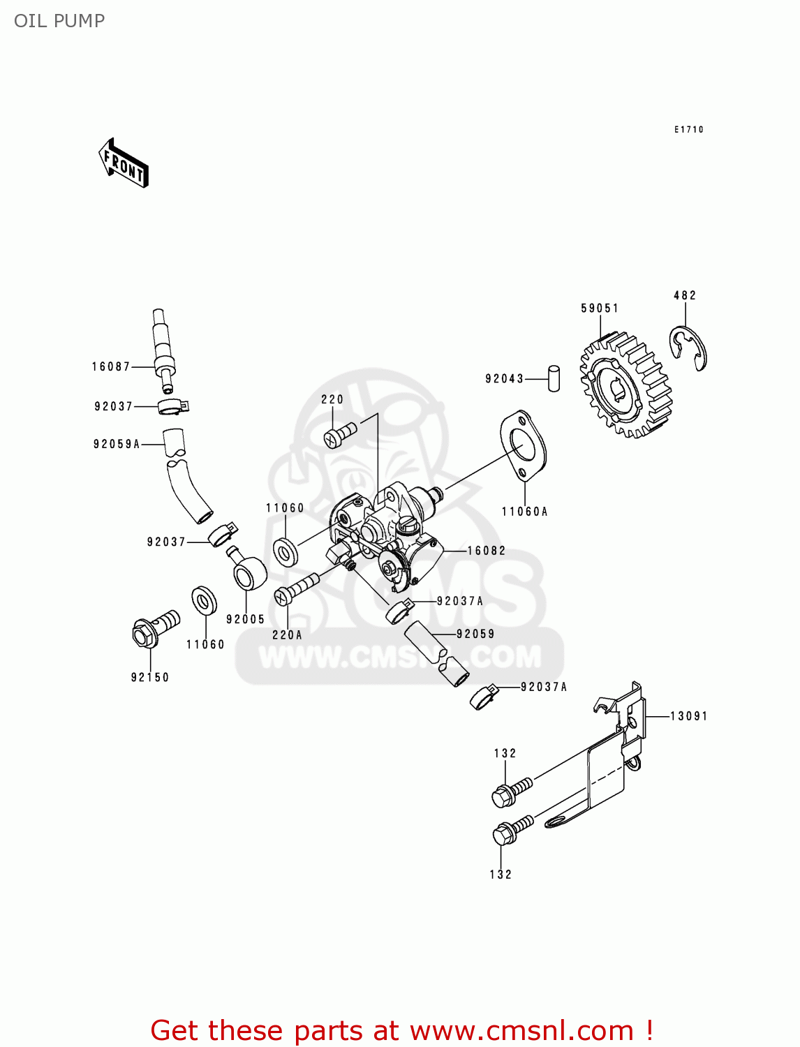 OIL PUMP KMX125-B10 1999 UNITED KINGDOM FR FG