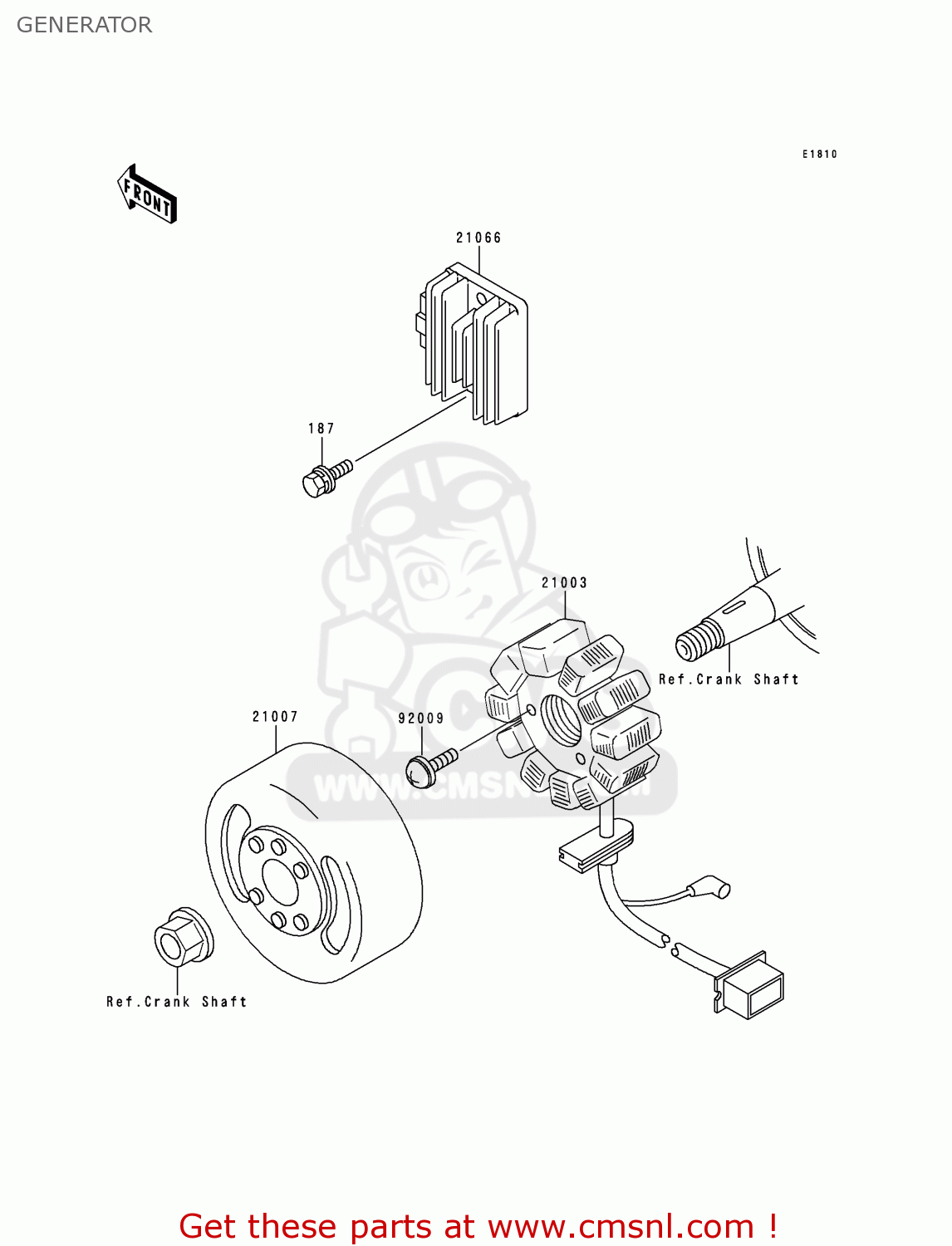 GENERATOR KMX125-B10 1999 UNITED KINGDOM FR FG