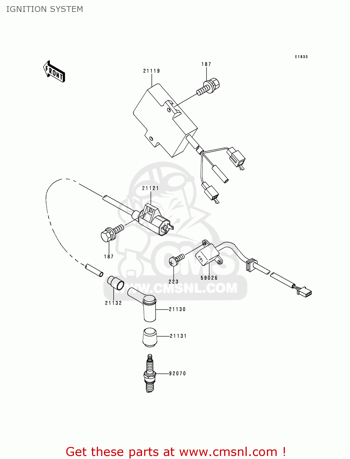 IGNITION SYSTEM KMX125-B10 1999 UNITED KINGDOM FR FG