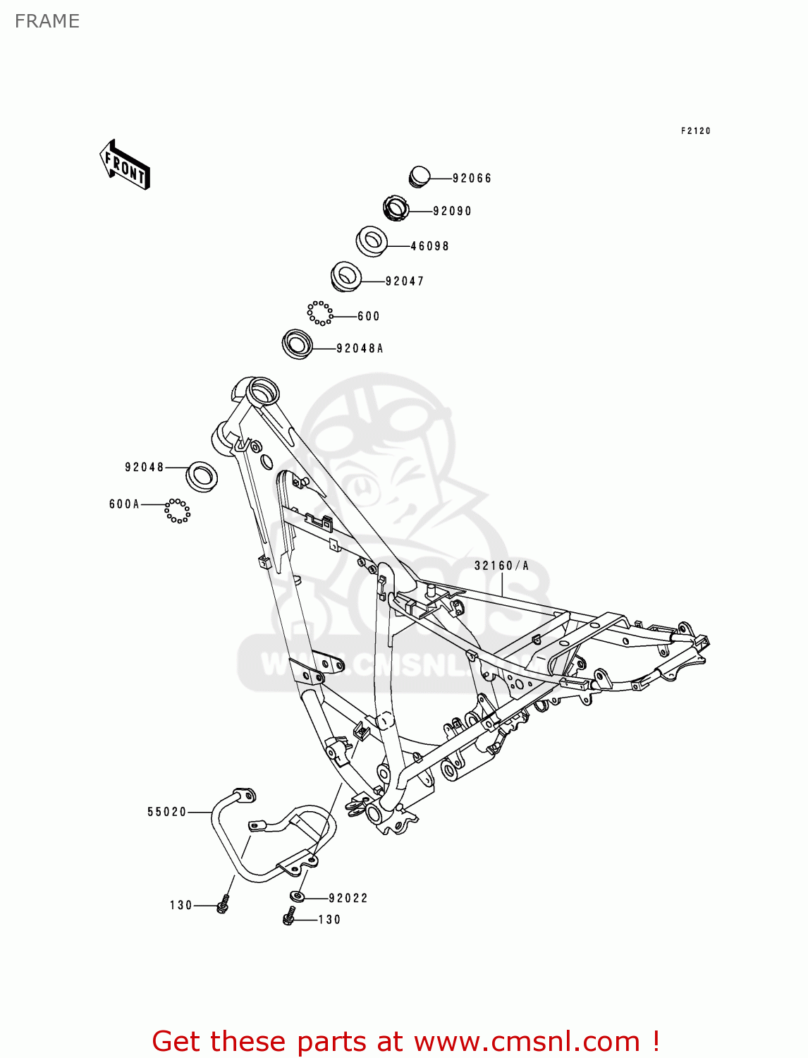 FRAME KMX125-B10 1999 UNITED KINGDOM FR FG