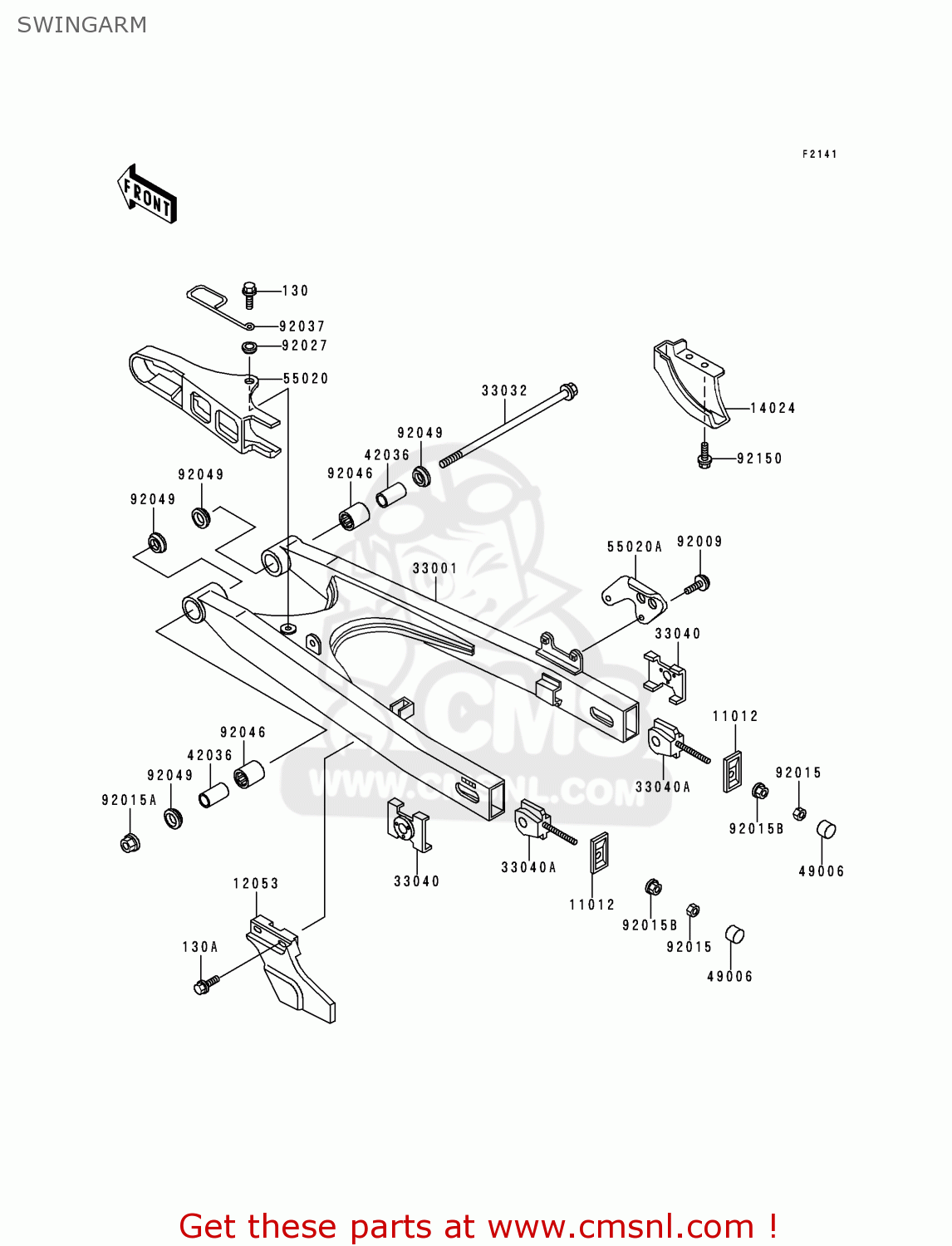 SWINGARM KMX125-B10 1999 UNITED KINGDOM FR FG