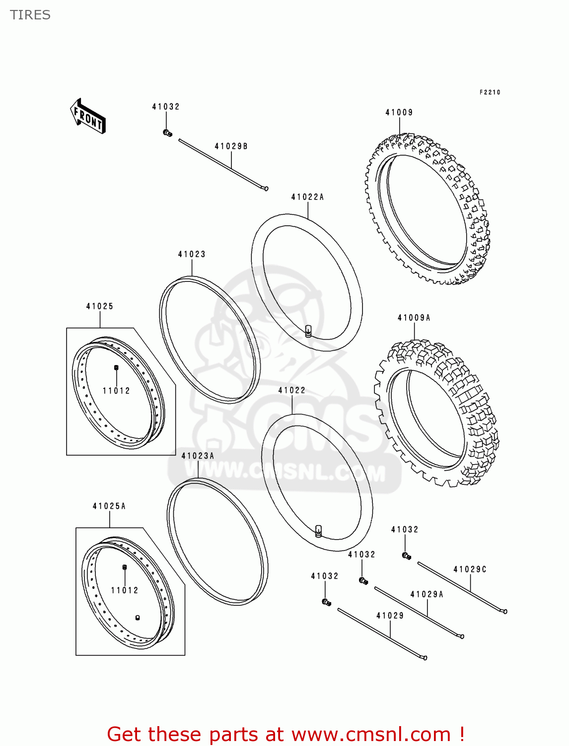 TIRES KMX125-B10 1999 UNITED KINGDOM FR FG
