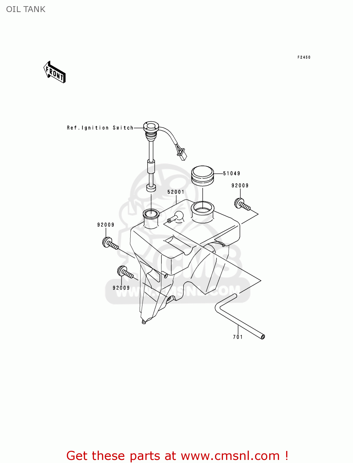 OIL TANK KMX125-B10 1999 UNITED KINGDOM FR FG